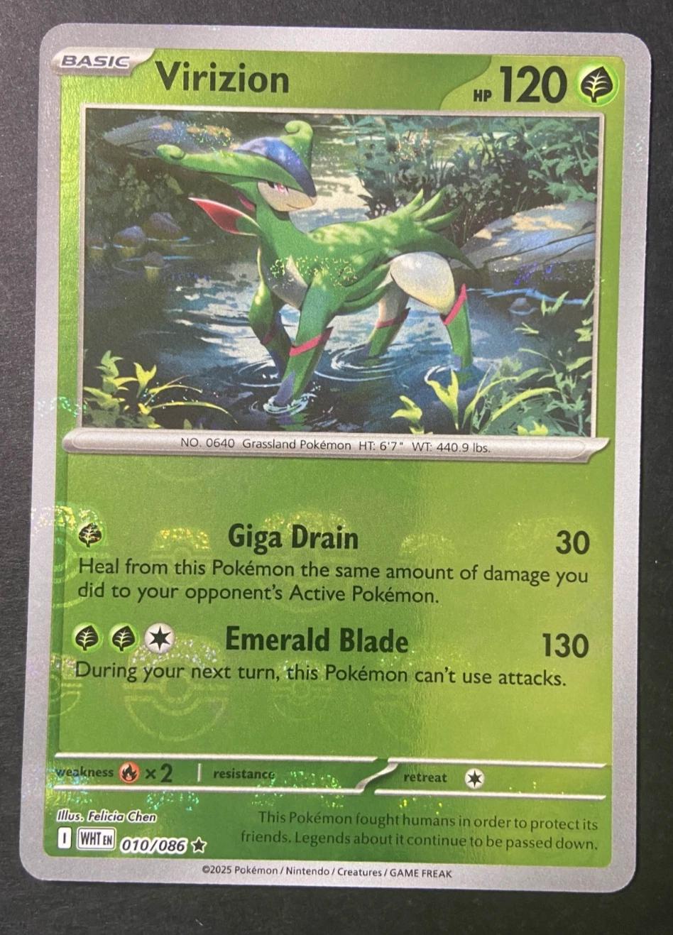 White Flare Virizion [Master-Ball] Pokémon card